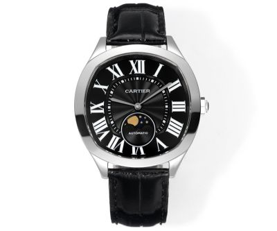 Drive De Cartier 40*41*12.5mm Cal.1904-PS MC Movement Black Face Men mirror quality cartier writing instruments Watch